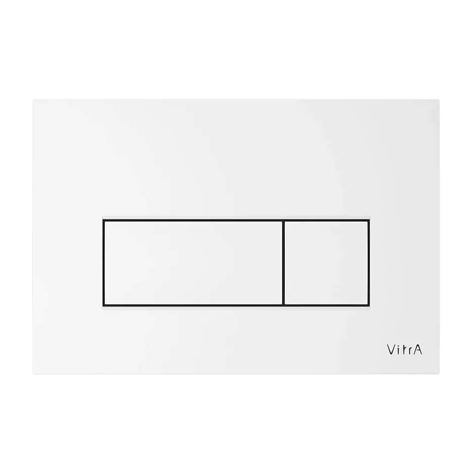 Vitra Pack WC S50 suspendu cuvette carénée et bati support mur porteur avec plaque Blanche