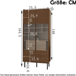 ProximaX Vitrine multibranches avec façade en verre, étagères à plusieurs niveaux et tiroir dissimulé, pour salle de bain, salon ou bureau* Meuble Wc