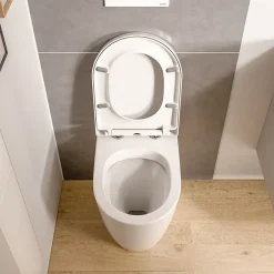 Bernstein WC à poser Blanc brillant 36x54x42cm (LxPxH) sans rebord, abattant fermeture progressive + soft-close - VIREO* Wc À Poser