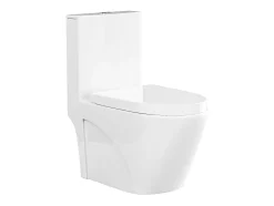 Vente-unique WC à poser blanc brillant en céramique - Evacuation horizontale - NAGILAM* Wc À Poser