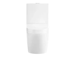 Vente-unique WC à poser blanc brillant en céramique - Evacuation horizontale - NAGILAM* Wc À Poser