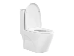 Vente-unique WC à poser blanc brillant en céramique - Evacuation horizontale - NAGILAM* Wc À Poser