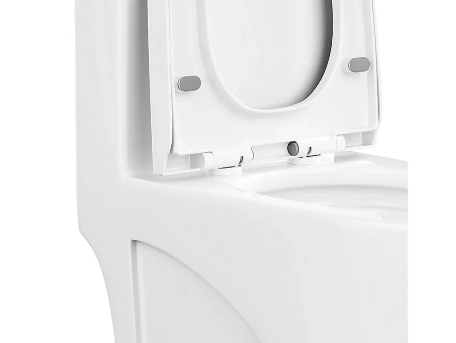 Vente-unique WC à poser blanc brillant en céramique - Evacuation horizontale - NAGILAM* Wc À Poser