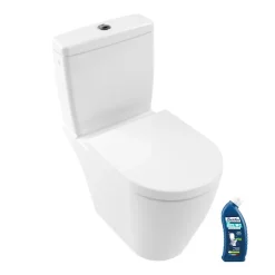 Villeroy & Boch WC à poser compact sans bride sortie horizontale VILLEROY ET BOCH Avento avec abattant frein de chute + Nettoyant