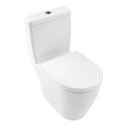 Villeroy & Boch WC à poser compact sans bride sortie horizontale VILLEROY ET BOCH Avento avec abattant frein de chute