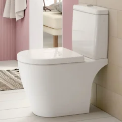 Villeroy & Boch WC à poser compact sans bride sortie horizontale VILLEROY ET BOCH Avento avec abattant frein de chute