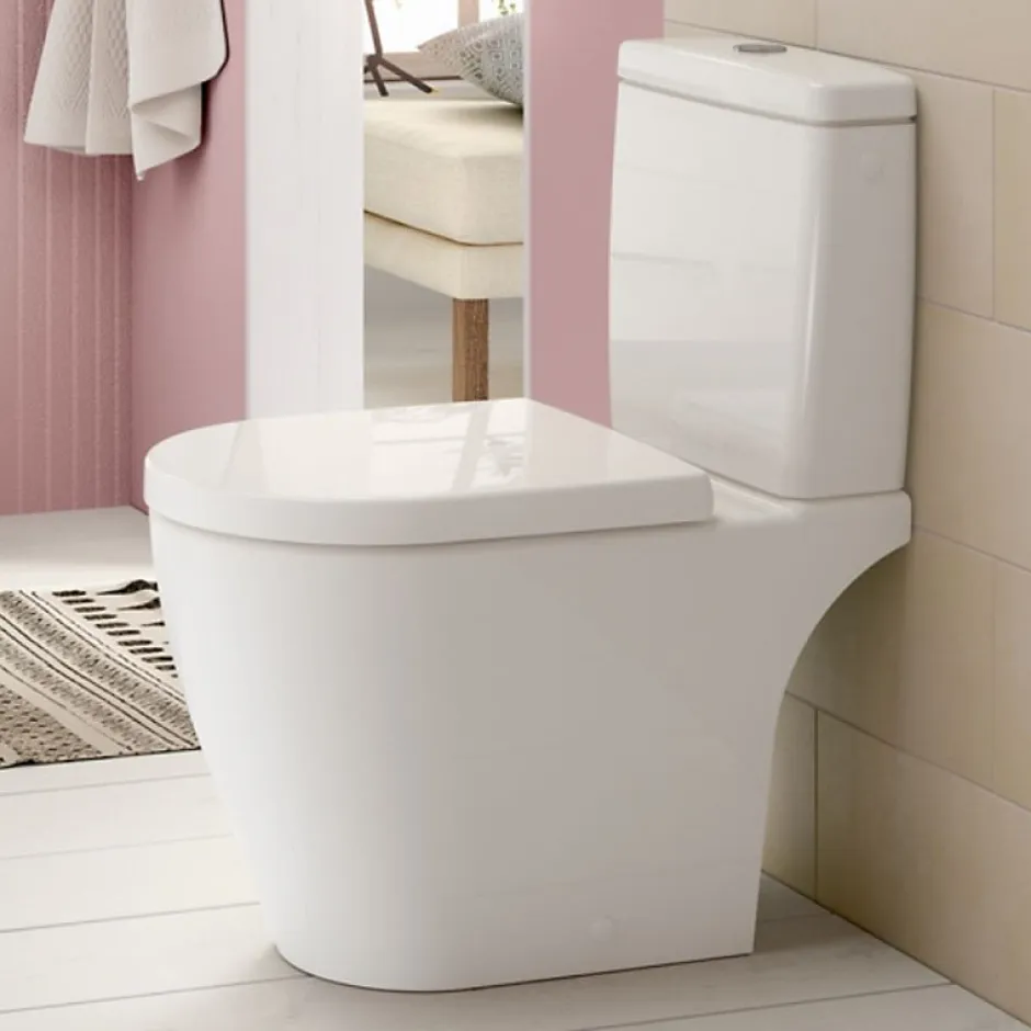 Villeroy & Boch WC à poser compact sans bride sortie horizontale VILLEROY ET BOCH Avento avec abattant frein de chute