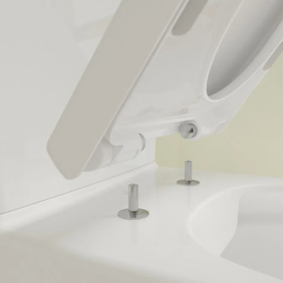 Villeroy & Boch WC à poser compact sans bride sortie horizontale VILLEROY ET BOCH Avento avec abattant frein de chute