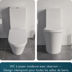 Bernstein WC à poser CT1099 - arrivée d'eau en haut - avec abattant Soft-Close