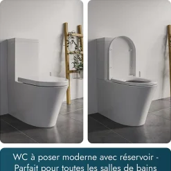 Bernstein WC à poser CT1099 - arrivée d'eau en haut - avec abattant Soft-Close