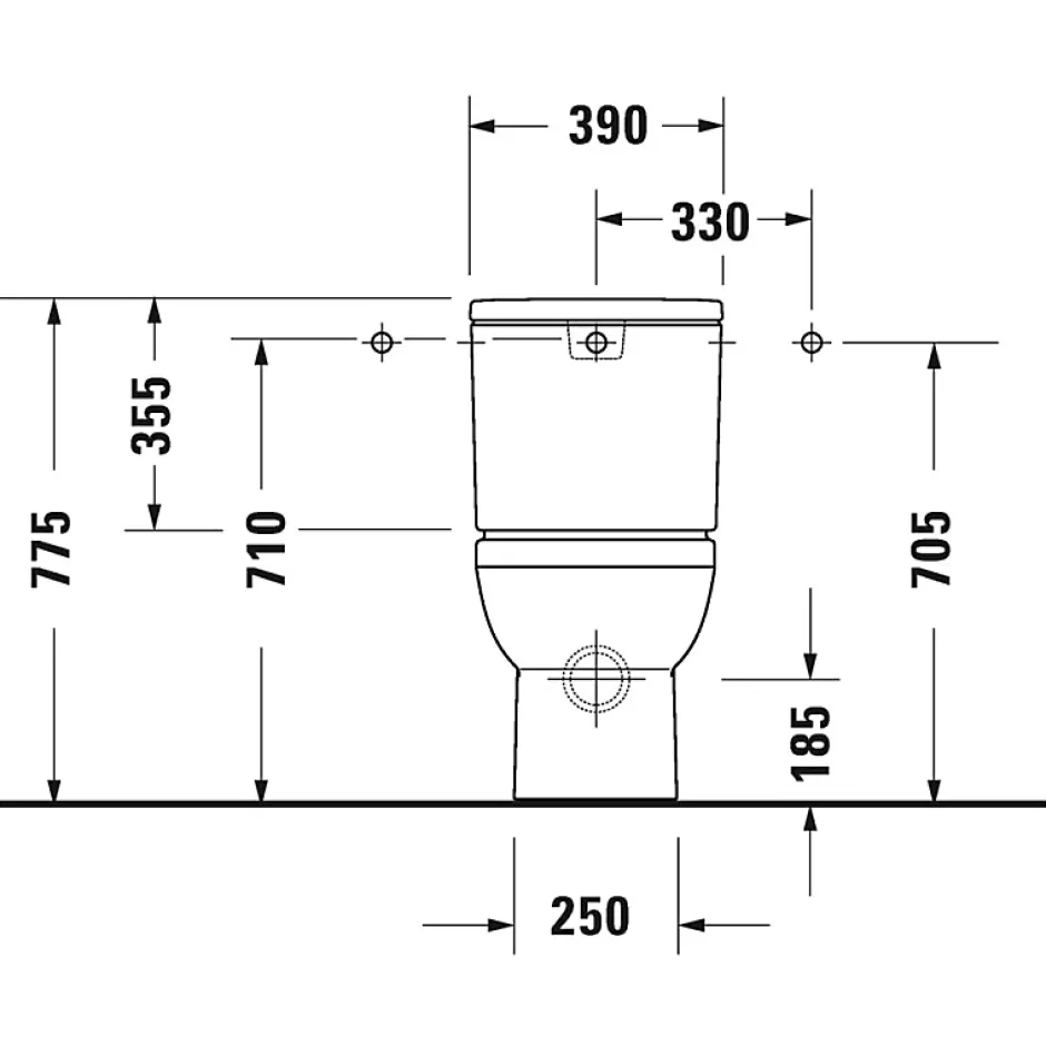 Duravit WC à poser No.1 avec abattant frein de chute + nettoyant