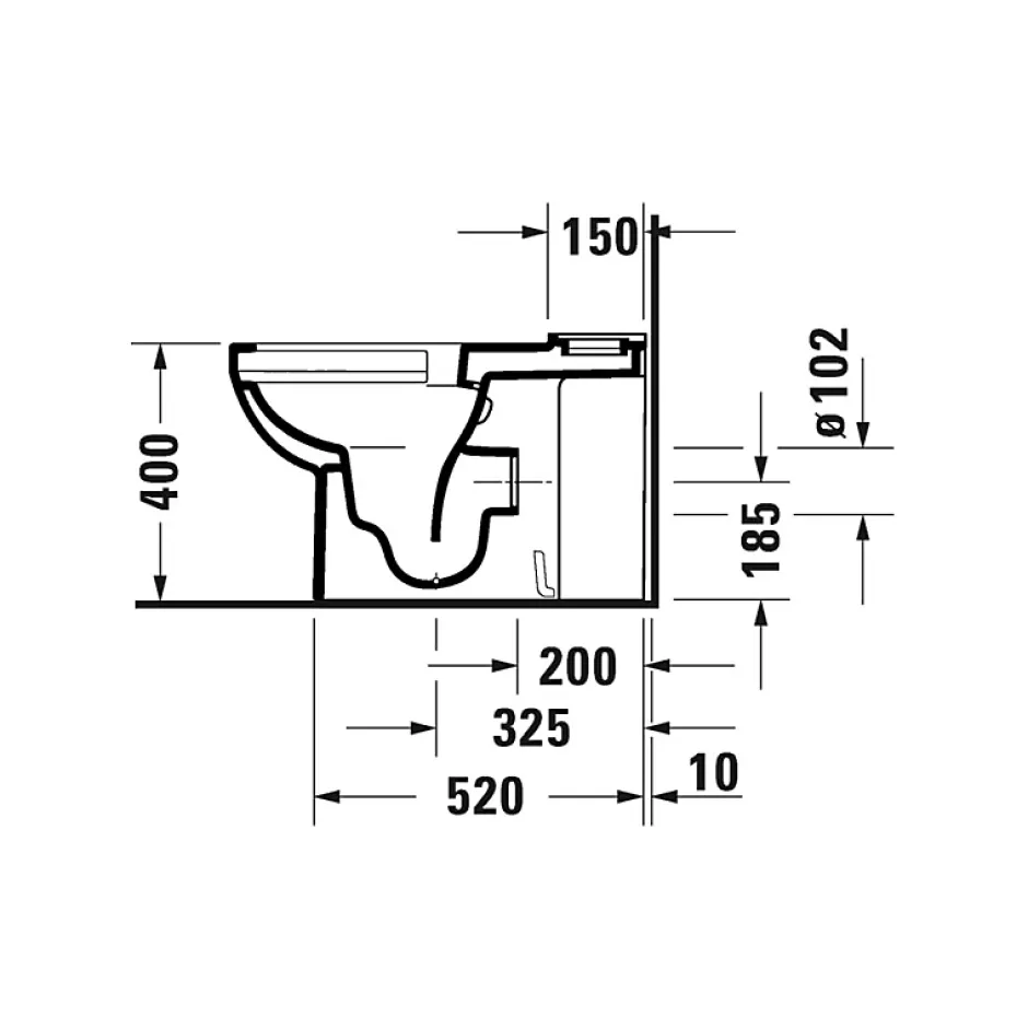 Duravit WC à poser No.1 avec abattant frein de chute + nettoyant