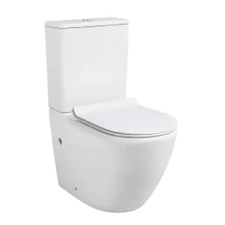 Ceramia WC à poser sans bride en céramique + abattant SoftClose + réservoir de chasse, alimentation par le bas, blanc (CEPX030RREXVPBI)