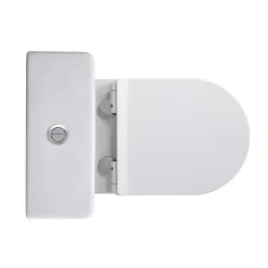 Ceramia WC à poser sans bride en céramique + abattant SoftClose + réservoir de chasse, alimentation par le bas, blanc (CEPX030RREXVPBI)