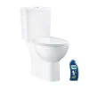 Grohe WC à poser sans bride Bau Ceramic avec abattant frein de chute declipsable + nettoyant Briochin