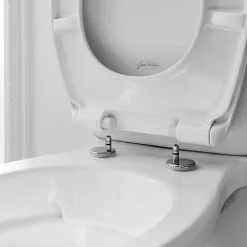 Jacob Delafon WC à poser sans bride sortie horizontale Gaspard avec abattant frein de chute déclipsable + Tabouret blanc* Wc À Poser
