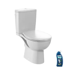 Jacob Delafon WC à poser sans bride sortie horizontale Gaspard avec abattant frein de chute et déclipsable + gel WC