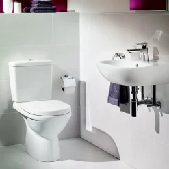 Villeroy & Boch WC à poser sortie verticale O.novo avec abattant frein de chute + nettoyant* Wc À Poser