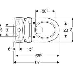 Geberit WC au sol sans bride SH Renova + abattant fermeture ralentie et déclipsable* Wc À Poser