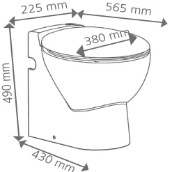 SFA WC broyeur avec abattant sortie horizontale et verticale Sanicompact Leader