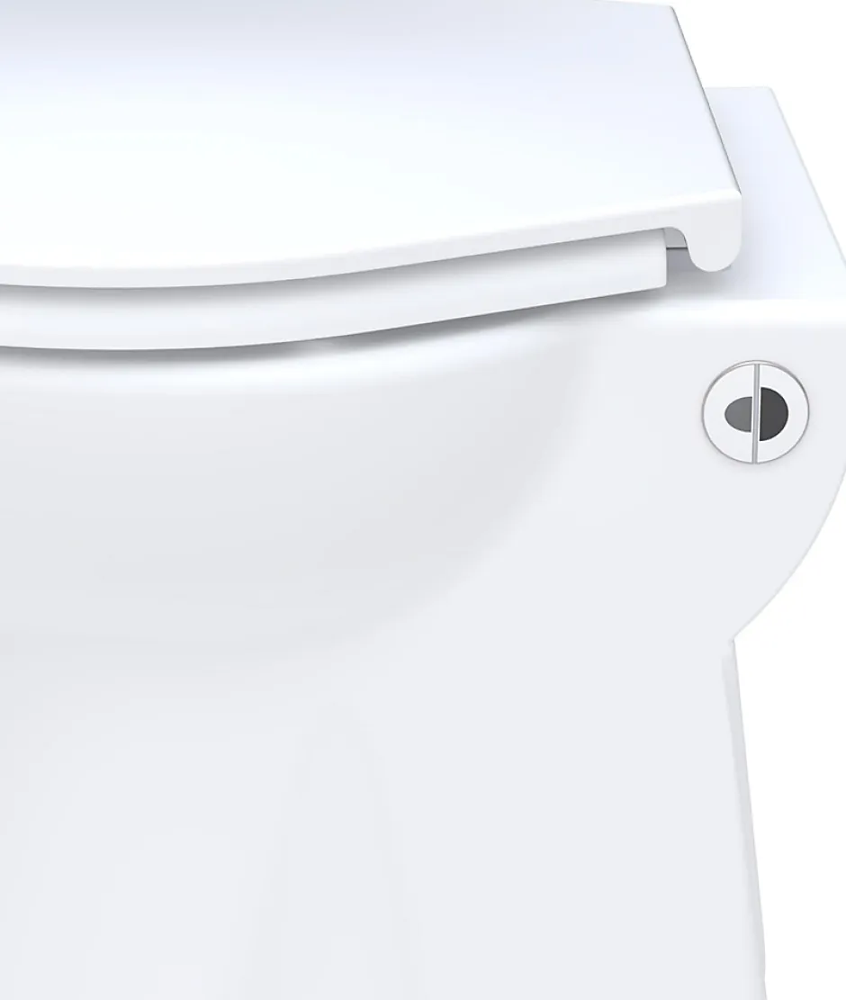 Nature Pro WC Broyeur Intégré - Broyeur WC avec WC à Poser Inclus - Sans Réservoir de Chasse - 42 x 37 x 47 cm - Made in France - Blanc