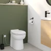 TurboFlush WC broyeur compact l.24,5 x H.47 x P.54,5 cm, blanc en céramique anticalcaire, 500W, double chasse et abattant antibactérien