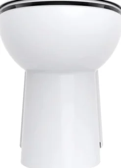 TurboFlush WC broyeur compact l.24,5 x H.47 x P.54,5 cm, blanc en céramique anticalcaire, 500W, double chasse et abattant antibactérien