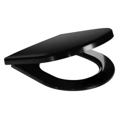 Schulte Wc Déclipsable - Avec Frein De Chute - Lunette Et Couvercle - Duroplast - Noir Mat