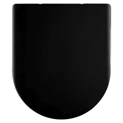 Schulte Wc Déclipsable - Avec Frein De Chute - Lunette Et Couvercle - Duroplast - Noir Mat