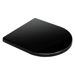 Schulte Wc Déclipsable - Avec Frein De Chute - Lunette Et Couvercle - Duroplast - Noir Mat