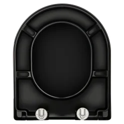 Schulte Wc Déclipsable - Avec Frein De Chute - Lunette Et Couvercle - Duroplast - Noir Mat