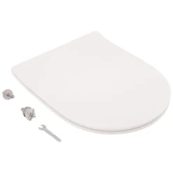 Schulte Wc Déclipsable -avec Frein De Chute - Lunette Et Couvercle - Duroplast - Blanc* Abattant Wc
