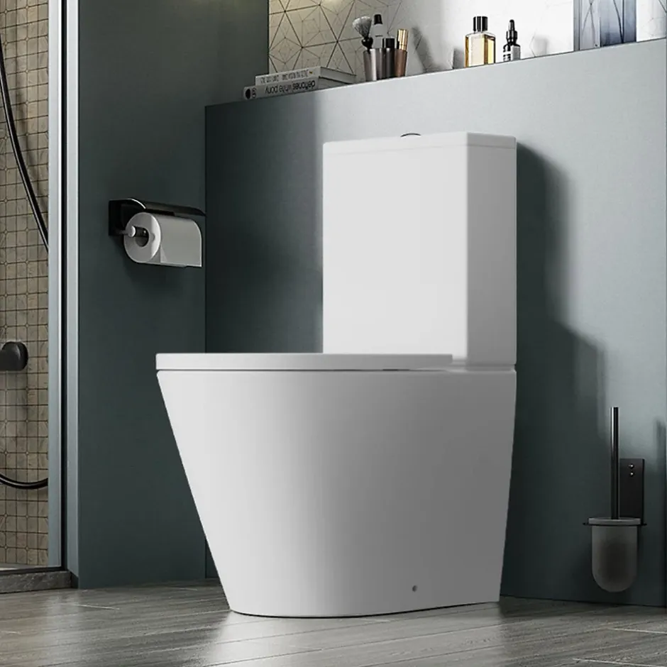 Dileci WC en Céramique Blanche à poser - Design moderne* Wc À Poser