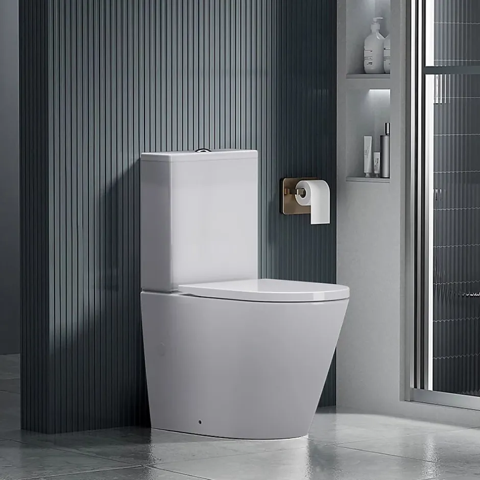 Dileci WC en Céramique Blanche à poser - Design moderne* Wc À Poser