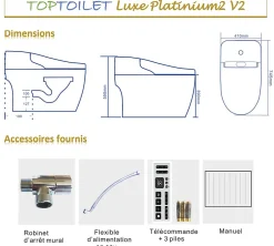 Toptoilet WC japonais Luxe Platinium 2