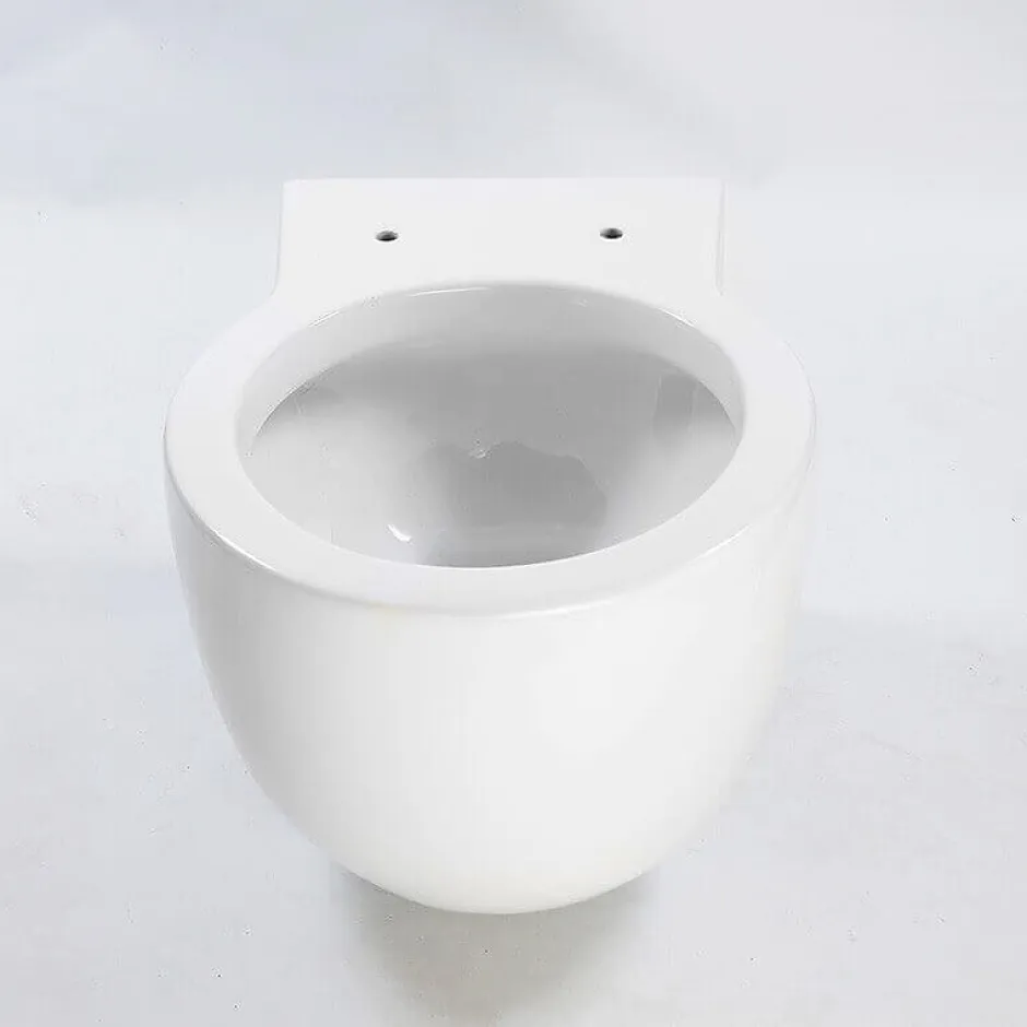 Rue Du Bain WC Suspendu Compact Avec Abattant Céramique Blanc - 50x41 cm - Charm