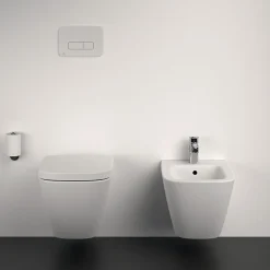 Ideal Standard WC suspendu compact sans bride I.Life S RimLS+ avec abattant frein de chute* Wc Suspendu