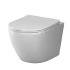 Am.Pm Europe WC suspendu céramique sans bride cuvette WC suspendu sans bord AquaSpin abattant amov. frein chute softclose, blanc AM.PM Like