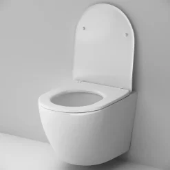 Am.Pm Europe WC suspendu céramique sans bride cuvette WC suspendu sans bord AquaSpin abattant amov. frein chute softclose, blanc AM.PM Like