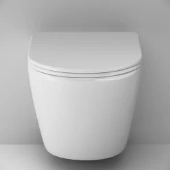 Am.Pm Europe WC suspendu céramique sans bride cuvette WC suspendu sans bord AquaSpin abattant amov. frein chute softclose, blanc AM.PM Like