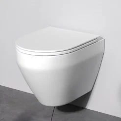 Am.Pm Europe WC suspendu céramique sans bride cuvette WC suspendu sans bord FlashClean abattant amov. frein chute softclose blanc AM.PM* Wc Suspendu