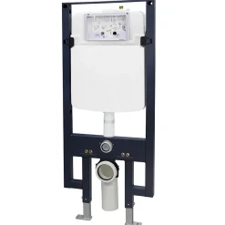 Bernstein WC suspendu noir Toilettes bâti-support pack économique - B-8030 - plaque de déclenchement Modèle 4111 satin* Wc Suspendu