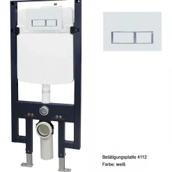 Bernstein WC suspendu noir Toilettes bâti-support pack économique - B-8030 - plaque de déclenchement Modèle 4111 satin* Wc Suspendu