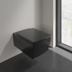Villeroy & Boch WC suspendu sans bride VILLEROY ET BOCH Memento 2.0 avec abattant Pure Black