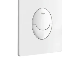 Villeroy & Boch WC suspendu sans bride VILLEROY ET BOCH Architectura + abattant + bati support GROHE + plaque de commande blanche