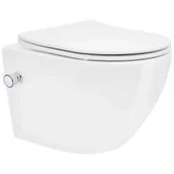 Luxebath WC suspendu sans rebord nano revêtement fonction bidet blanc céramique* Wc Suspendu
