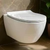 Badland WC Toilettes : cuvette blanche avec siège de toilette Slim Soft-Close* Wc Suspendu