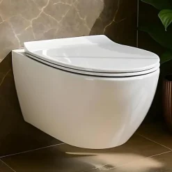 Badland WC Toilettes : cuvette blanche avec siège de toilette Slim Soft-Close* Wc Suspendu