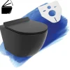 Badland WC Toilettes : cuvette noire avec siège de toilette Slim Soft-Close* Wc Suspendu