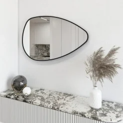 Swiss Aqua Technologies 51x80 cm Purity miroir suspendu asymétrique, cadre en aluminium, noir (SATZPURAS5180CE)* Miroir Simple